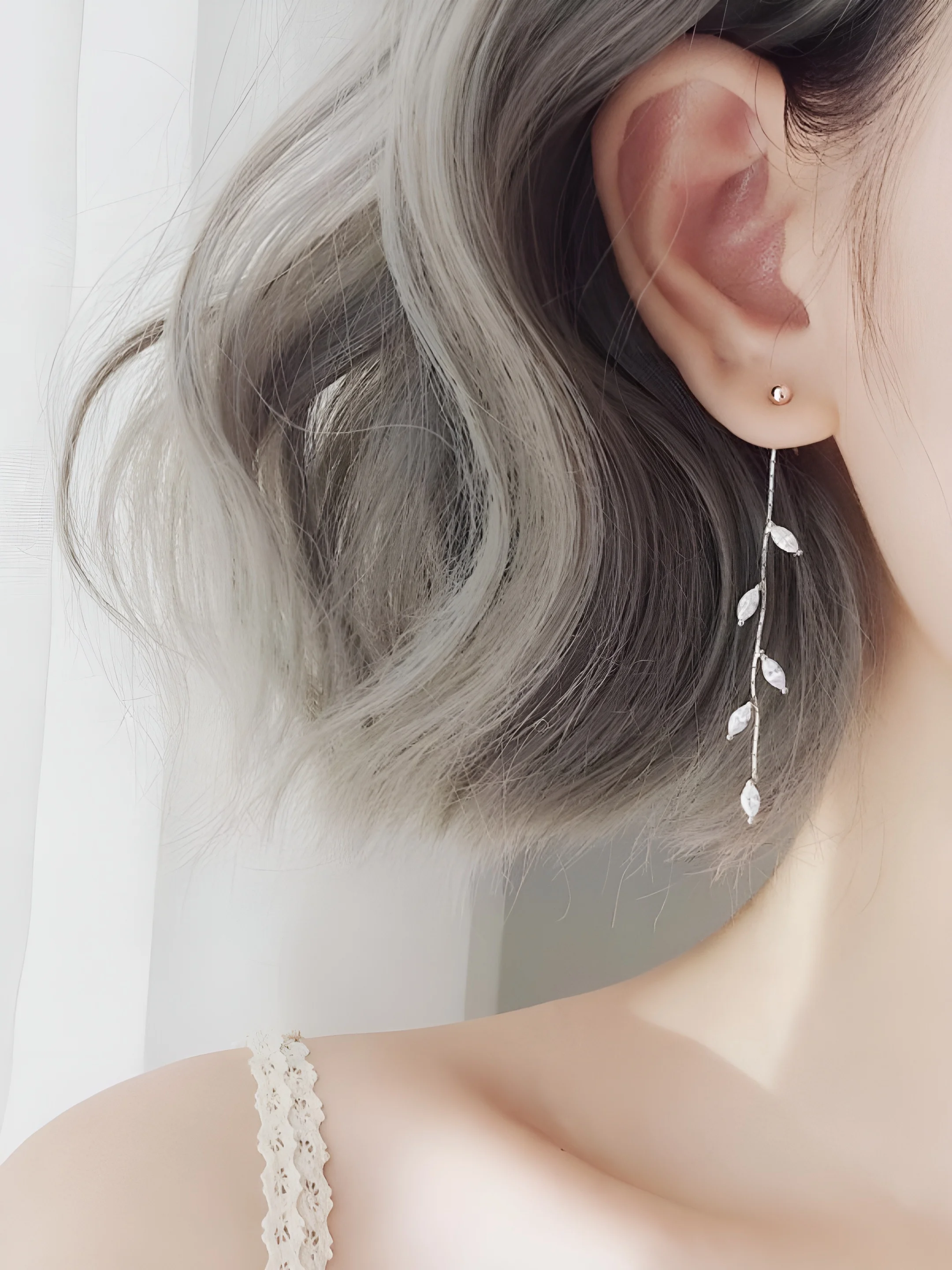 Серебряный серьги бижутерия женские