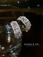 Серьги женские, кольца с камнем цирконом, свадебные, вечерние, бижутерия со стразами