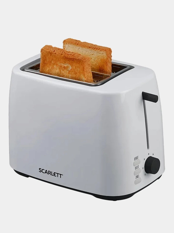 Тостер SCARLETT SC-TM11032, белый, съемный поддон для крошек, 800 Вт