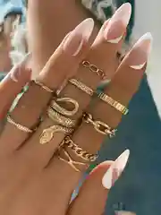 Золотой кольца женские набор