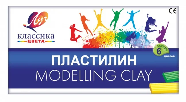 Синий пластилин  для твочества "Луч"