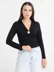 Белый лонгслив женский с кольцом