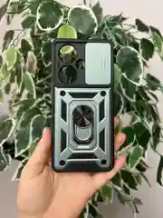 Зеленый чехол противоударный armors для Oppo Reno 11F / Оппо Рено 11Ф с защитой камеры