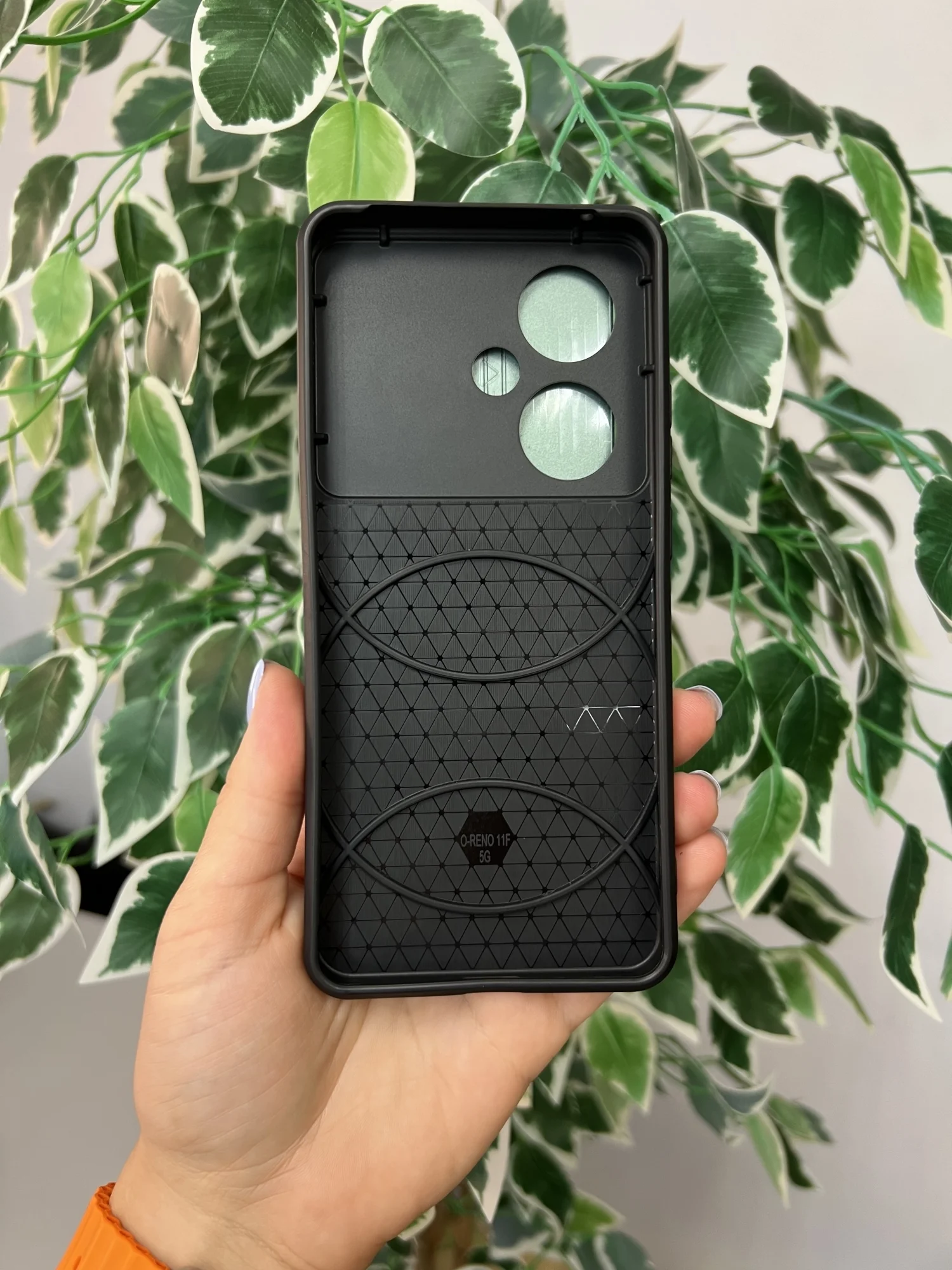 Зеленый чехол противоударный armors для Oppo Reno 11F / Оппо Рено 11Ф с защитой камеры