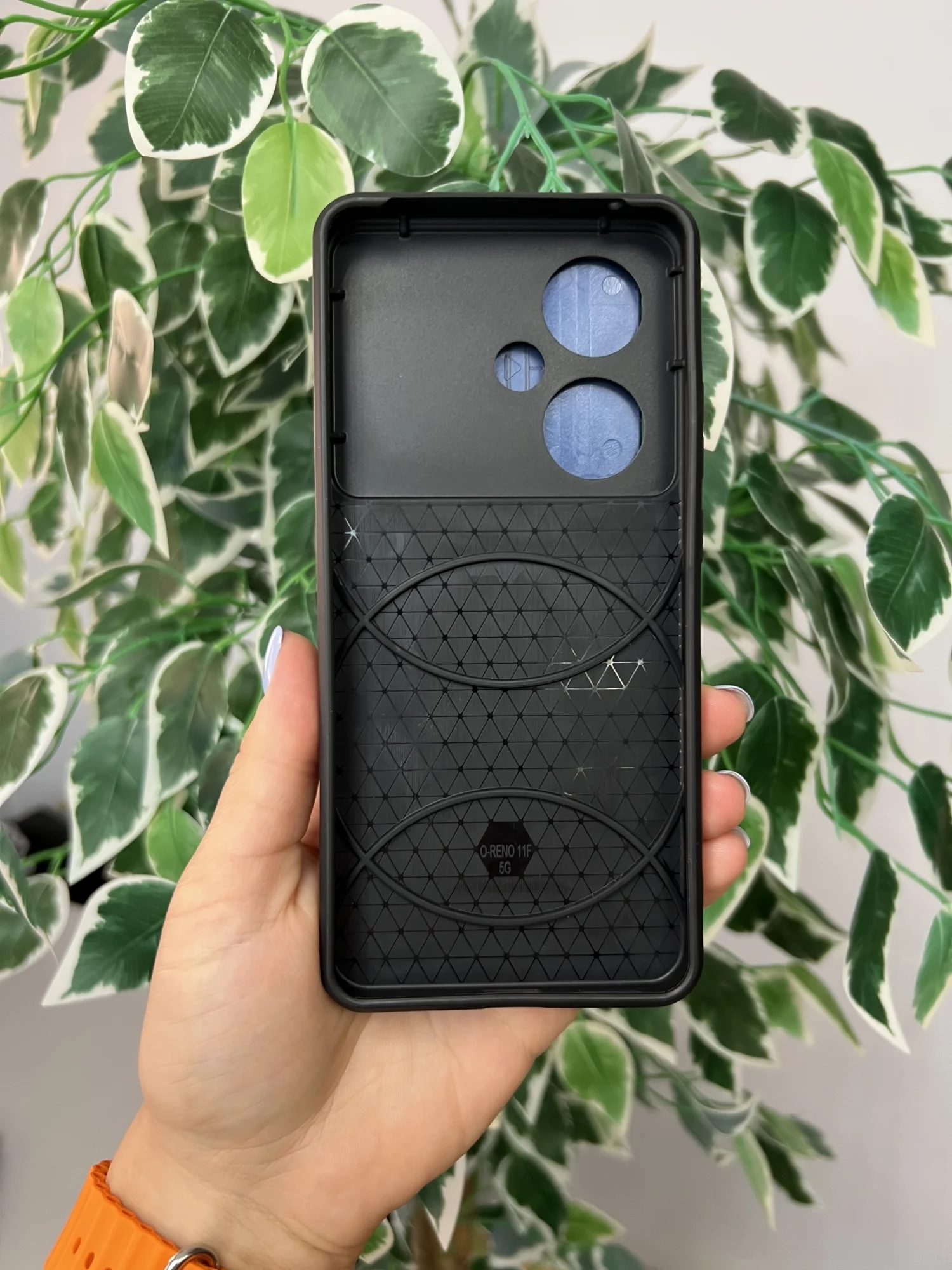 Зеленый чехол противоударный armors для Oppo Reno 11F / Оппо Рено 11Ф с защитой камеры