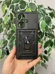 Черный чехол противоударный armors для Oppo Reno 11F / Оппо Рено 11Ф с защитой камеры