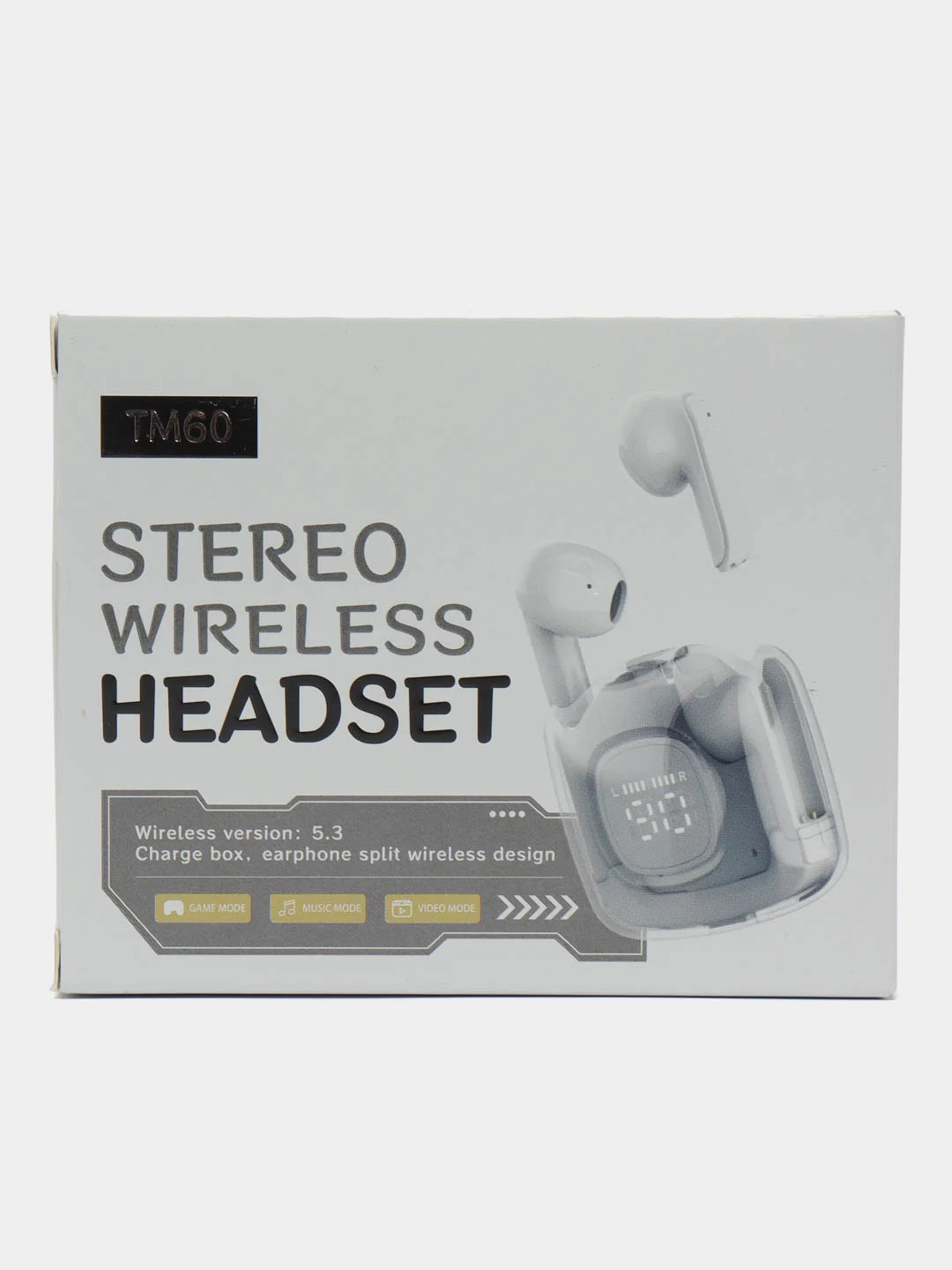Белый беспроводные наушники, Bluetooth, ТМ60