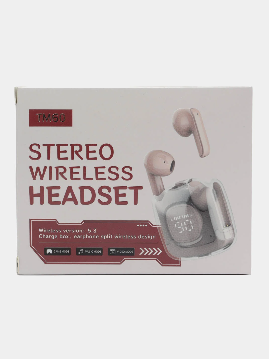 Розовый беспроводные наушники, Bluetooth, ТМ60