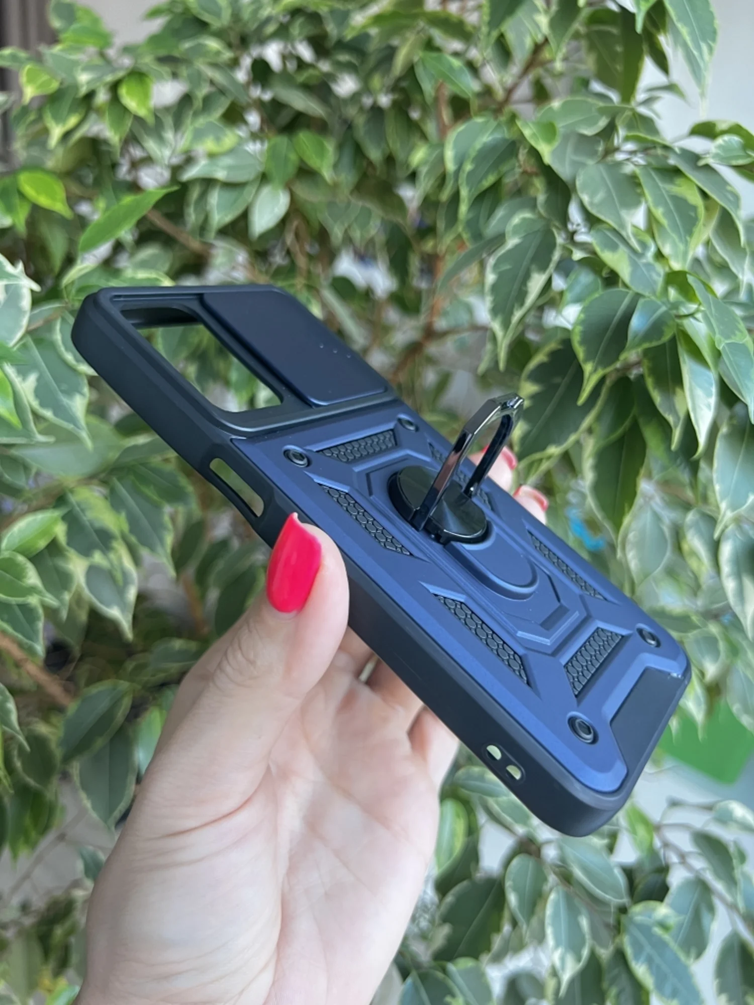 Темно-синий чехол противоударный armors для Oppo A55 и A16 / Оппо А55 и А16 с защитой камеры