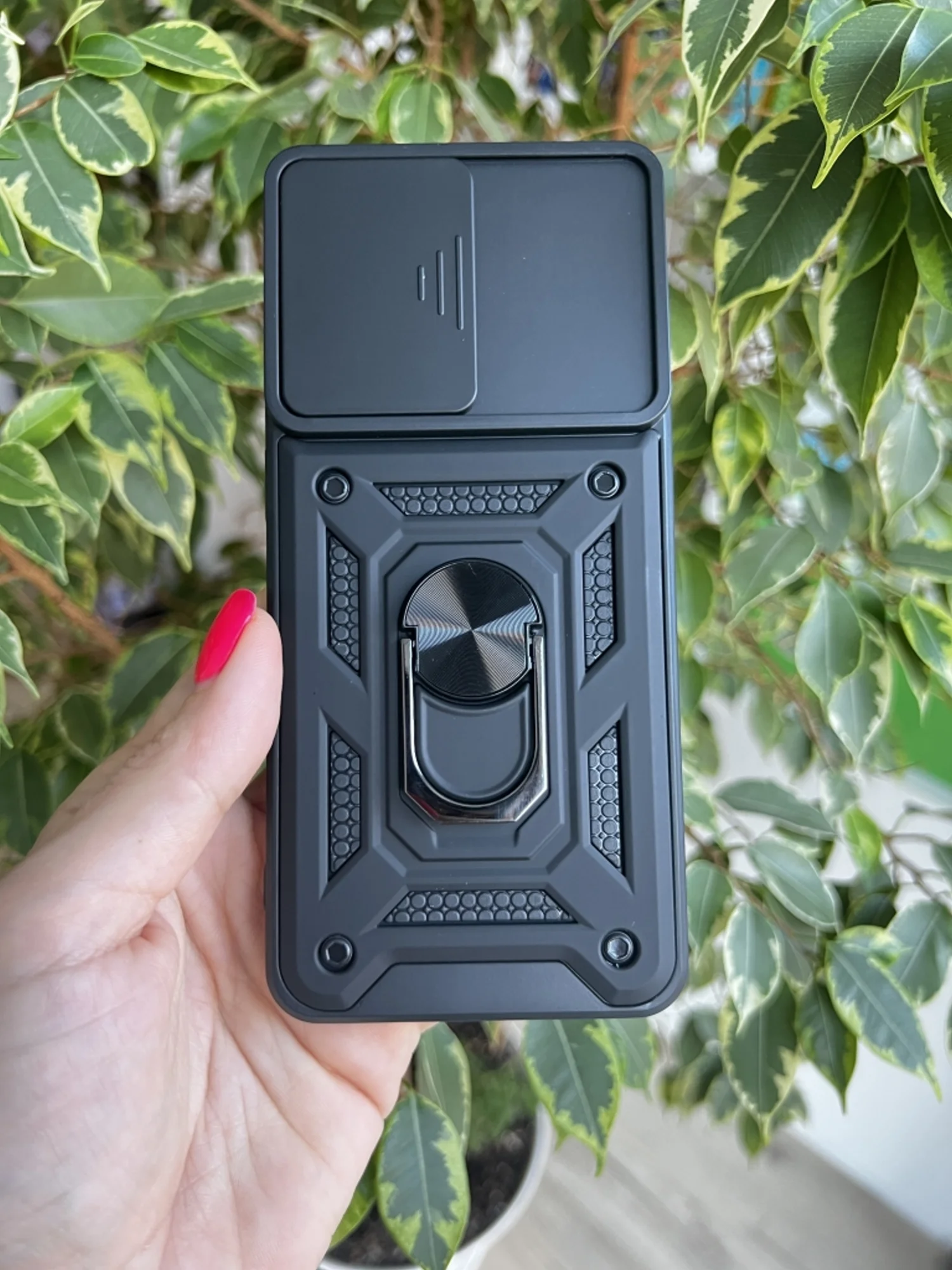 Черный чехол противоударный armors для Oppo Reno 7 4G / Рено 7 4G с защитой камеры