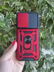 Красный чехол противоударный armors для Oppo A57S / Оппо А57S с защитой камеры