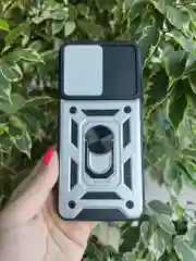 Серебряный чехол противоударный armors для Oppo A57S / Оппо А57S с защитой камеры