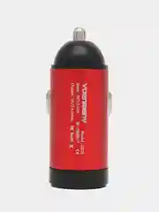 Красный автомобильное зарядное устройство 2 USB, 2,4А