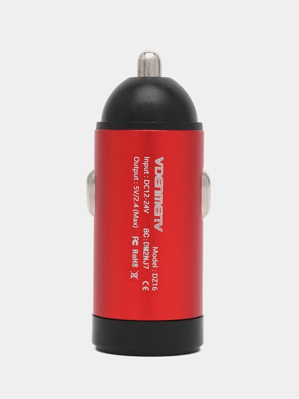 Автомобильное зарядное устройство 2 USB, 2,4А