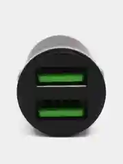 Черный автомобильное зарядное устройство 2 USB, 2,4А