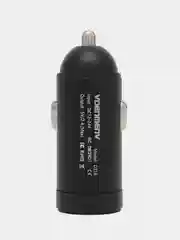 Черный автомобильное зарядное устройство 2 USB, 2,4А