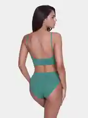 Зеленый комплект белья женский, бесшовный, спортивный с топом
