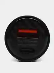 Автомобильное зарядное устройство в прикуриватель Type-C + USB, быстрая зарядка, 30В