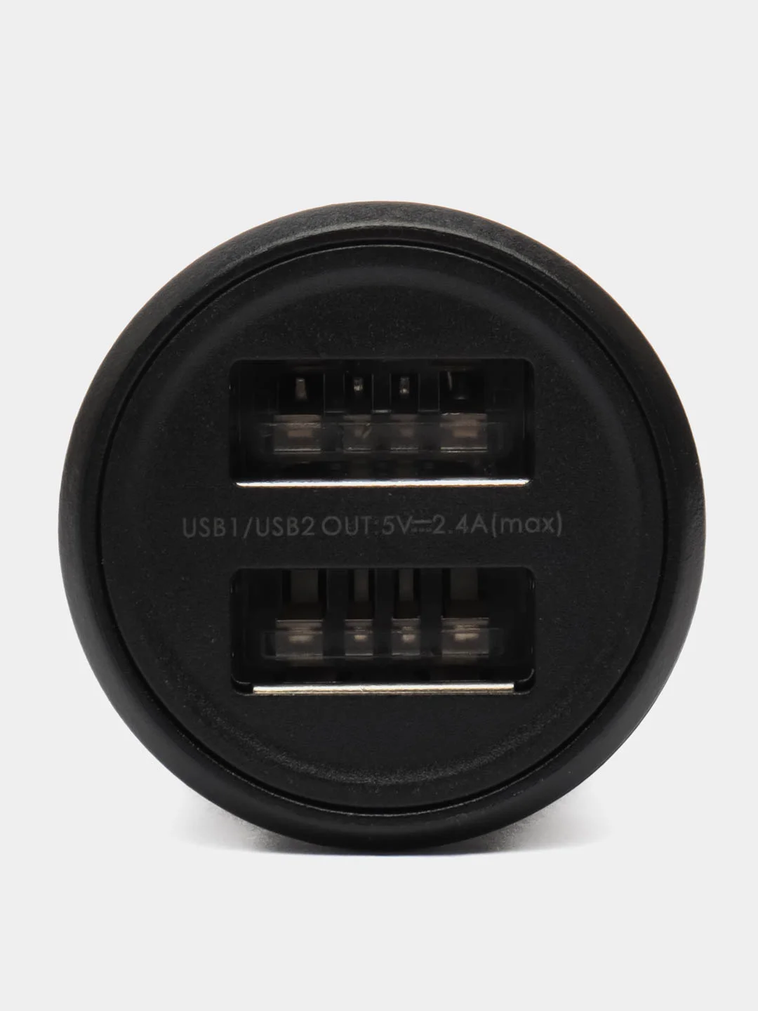 Автомобильное зарядное устройство в прикуриватель c кабелем  USB+USB, быстрая зарядка, 2.4А