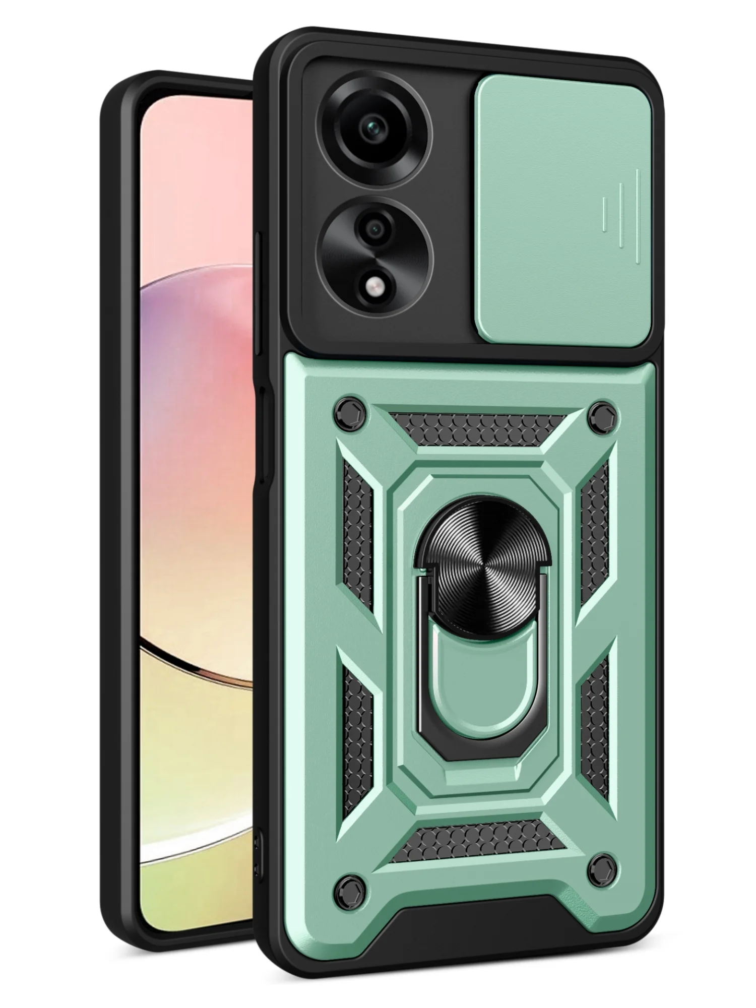 Черный чехол противоударный armors для Oppo A58 4G / Оппо А58 4G с защитой камеры