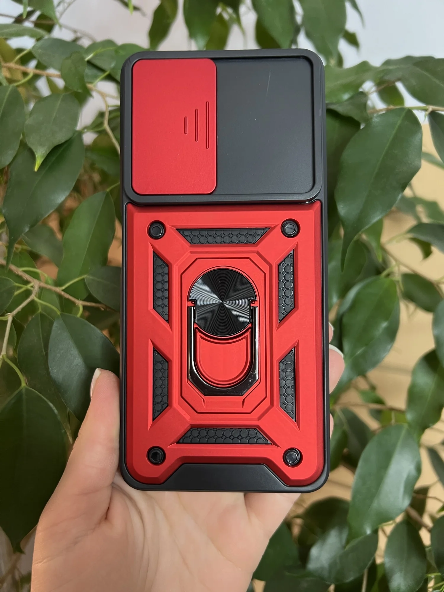 Красный чехол противоударный armors для Oppo A58 4G / Оппо А58 4G с защитой камеры