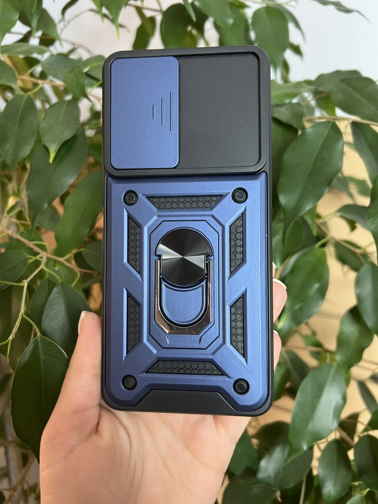 Темно-синий чехол противоударный armors для Oppo A58 4G / Оппо А58 4G с защитой камеры