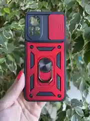 Красный чехол противоударный armors для Infinix Hot 11S NFC/Инфиникс Хот 11S NFC с защитой камеры