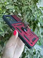 Красный чехол противоударный armors для Infinix Hot 11S NFC/Инфиникс Хот 11S NFC с защитой камеры