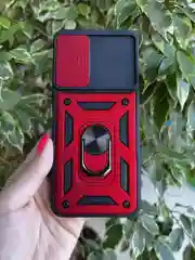 Красный чехол противоударный armors для Infinix Hot 11S NFC/Инфиникс Хот 11S NFC с защитой камеры