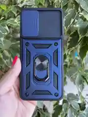 Темно-синий чехол противоударный armors для Infinix Hot 11S NFC/Инфиникс Хот 11S NFC с защитой камеры