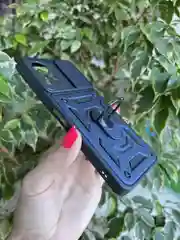 Темно-синий чехол противоударный armors для Infinix Hot 11S NFC/Инфиникс Хот 11S NFC с защитой камеры