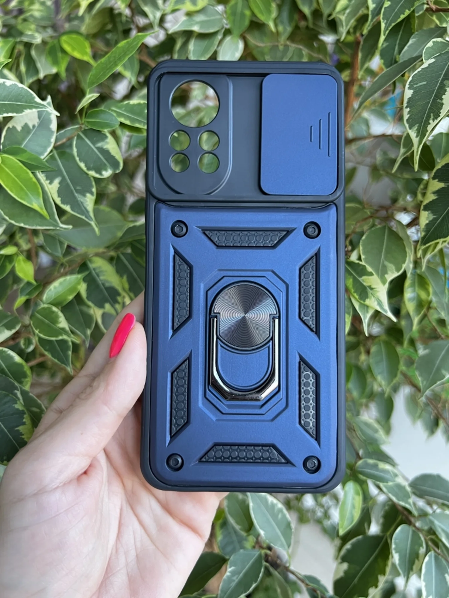 Темно-синий чехол противоударный armors для Infinix Hot 11S NFC/Инфиникс Хот 11S NFC с защитой камеры