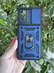 Темно-синий чехол противоударный armors для Infinix Hot 11S NFC/Инфиникс Хот 11S NFC с защитой камеры