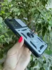 Зеленый чехол противоударный armors для Infinix Hot 11S NFC/Инфиникс Хот 11S NFC с защитой камеры
