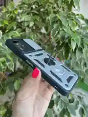Серебряный чехол противоударный armors для Infinix Hot 11S NFC/Инфиникс Хот 11S NFC с защитой камеры