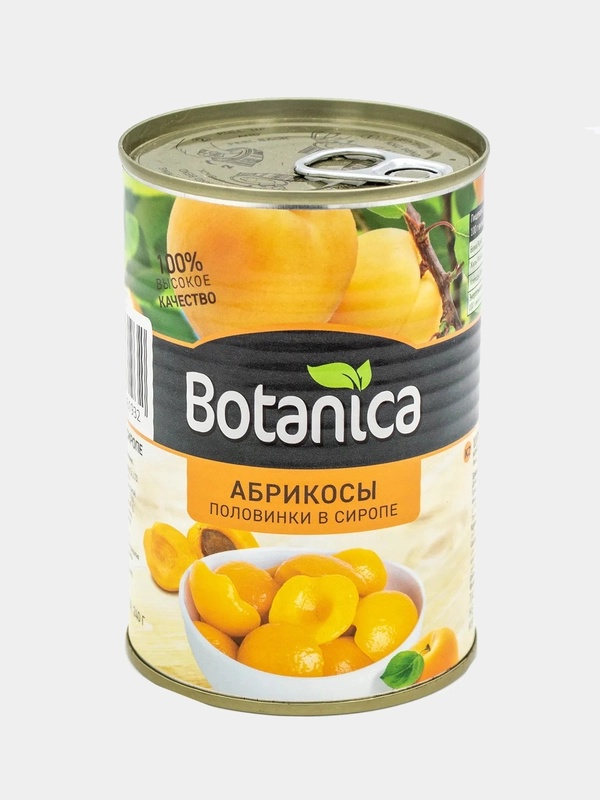 Абрикосы консервированные Botanica, половинки в сиропе, 425 мл