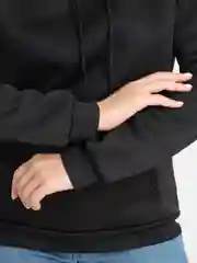 Черный худи женское оверсайз с капюшоном и начесом