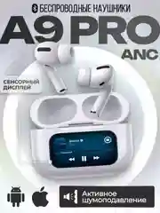 Черный беспроводные наушники с сенсорным экраном для iPhone / android A9 PRO