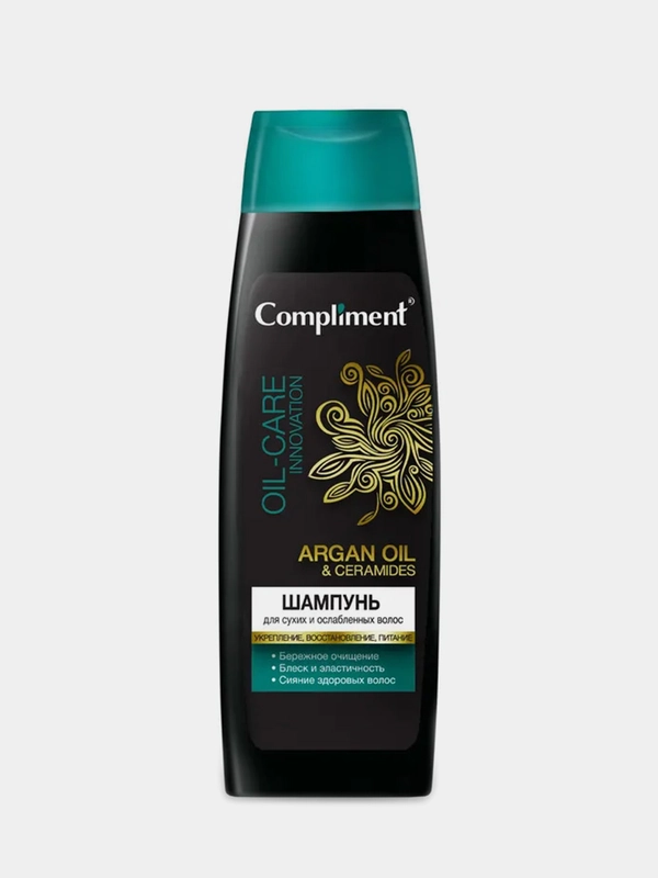 Шампунь Compliment ARGAN OIL & CERAMIDES, для сухих и ослабленных волос, 400 мл
