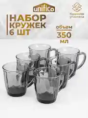 Набор стеклянных кружек 6 штук