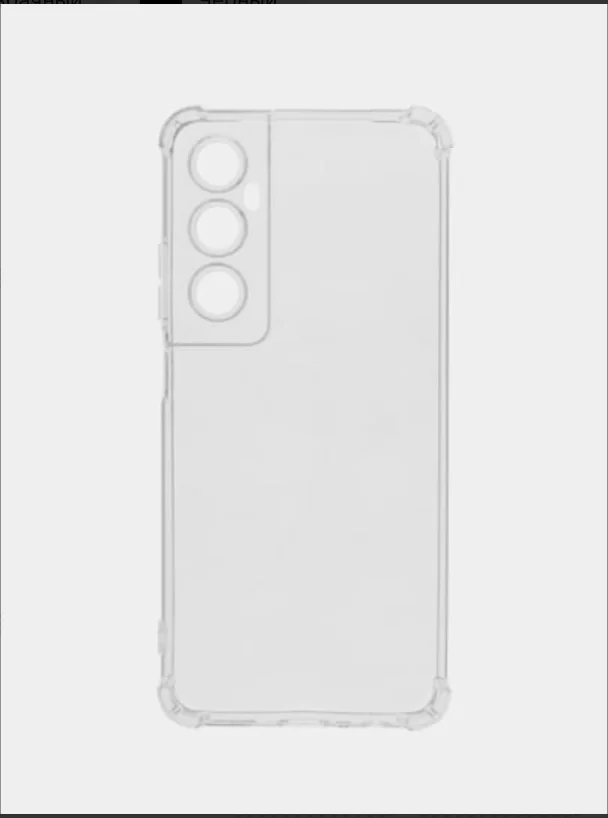 Черный чехол для Realme C65 (Реалми С65), прозрачный противоударный черный с защитой камеры
