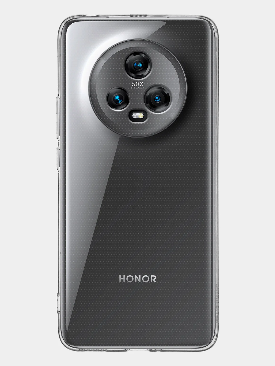 Прозрачный чехол для Honor Magic 5 силиконовый BROSCORP матовый, тонкий, бортик-защита вокруг камер