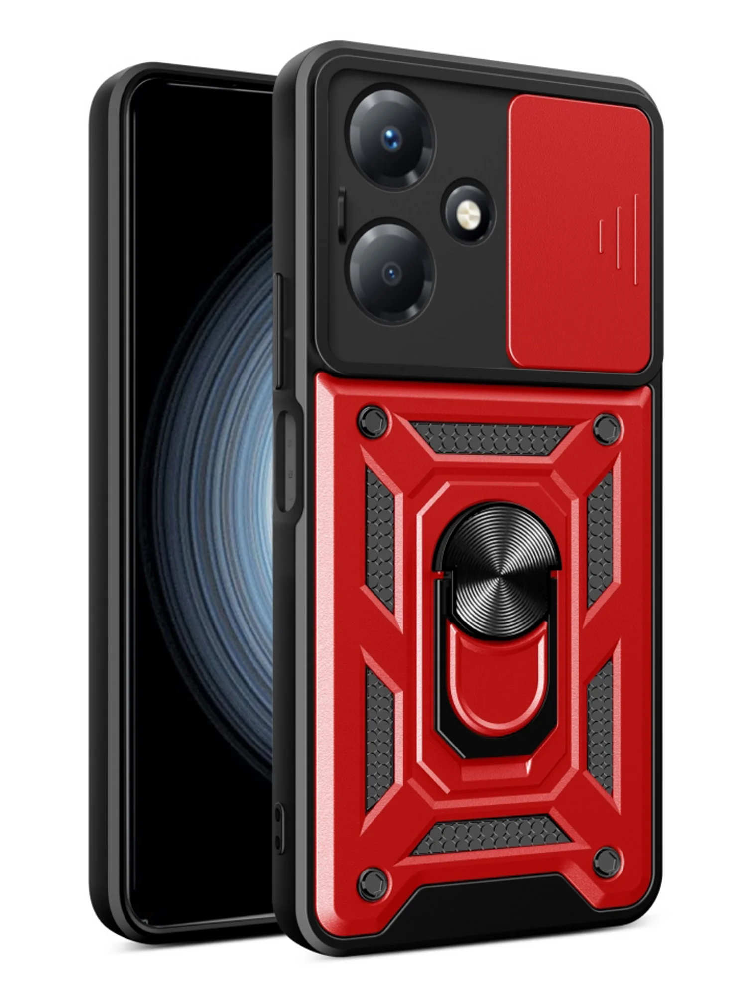 Черный чехол противоударный armors для Infinix Hot 30 Play/Инфиникс Хот 30 Плей с защитой камеры