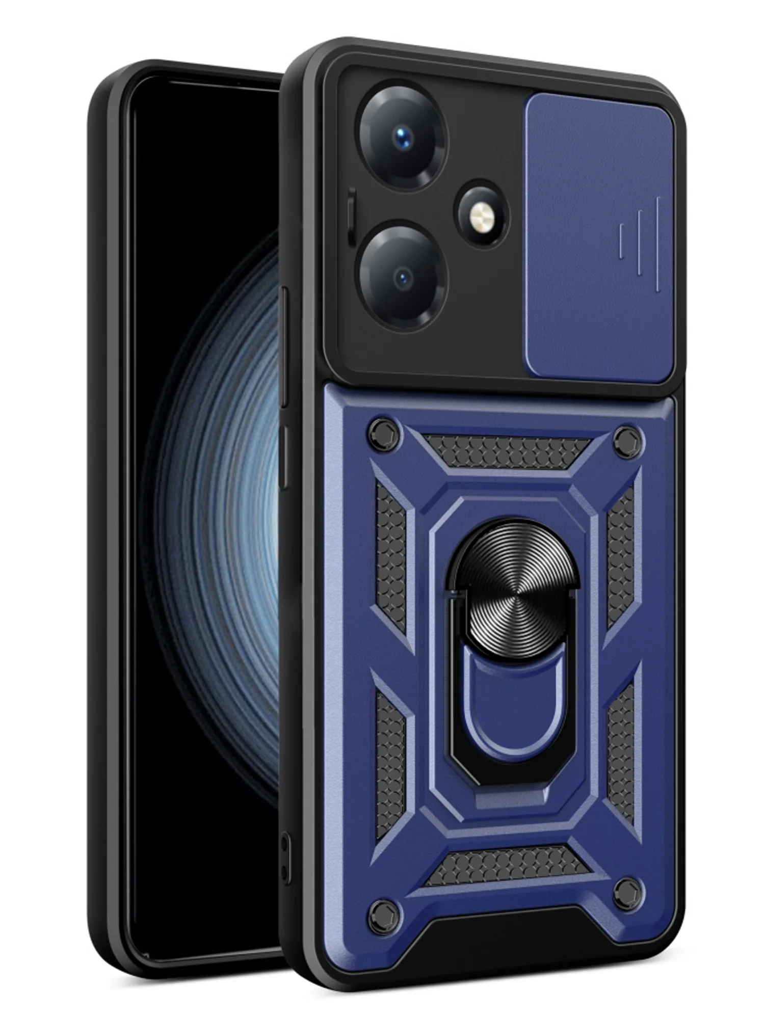 Черный чехол противоударный armors для Infinix Hot 30 Play/Инфиникс Хот 30 Плей с защитой камеры