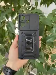 Темно-синий чехол противоударный armors для Infinix Hot 30 Play/Инфиникс Хот 30 Плей с защитой камеры