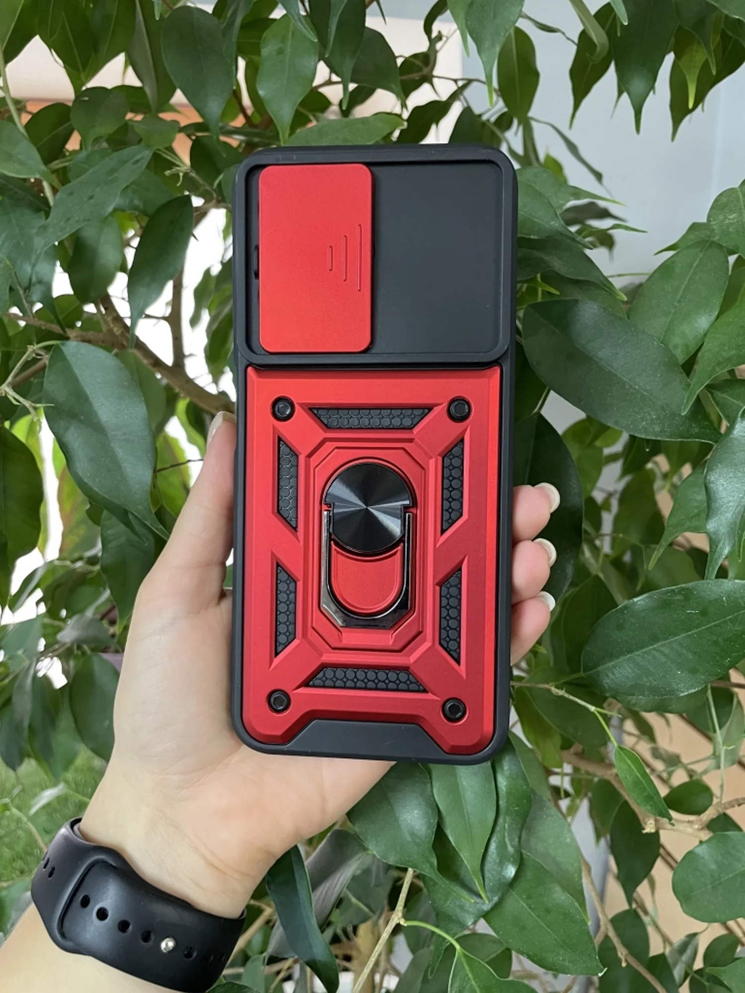 Красный чехол противоударный armors для Infinix Hot 30 Play/Инфиникс Хот 30 Плей с защитой камеры