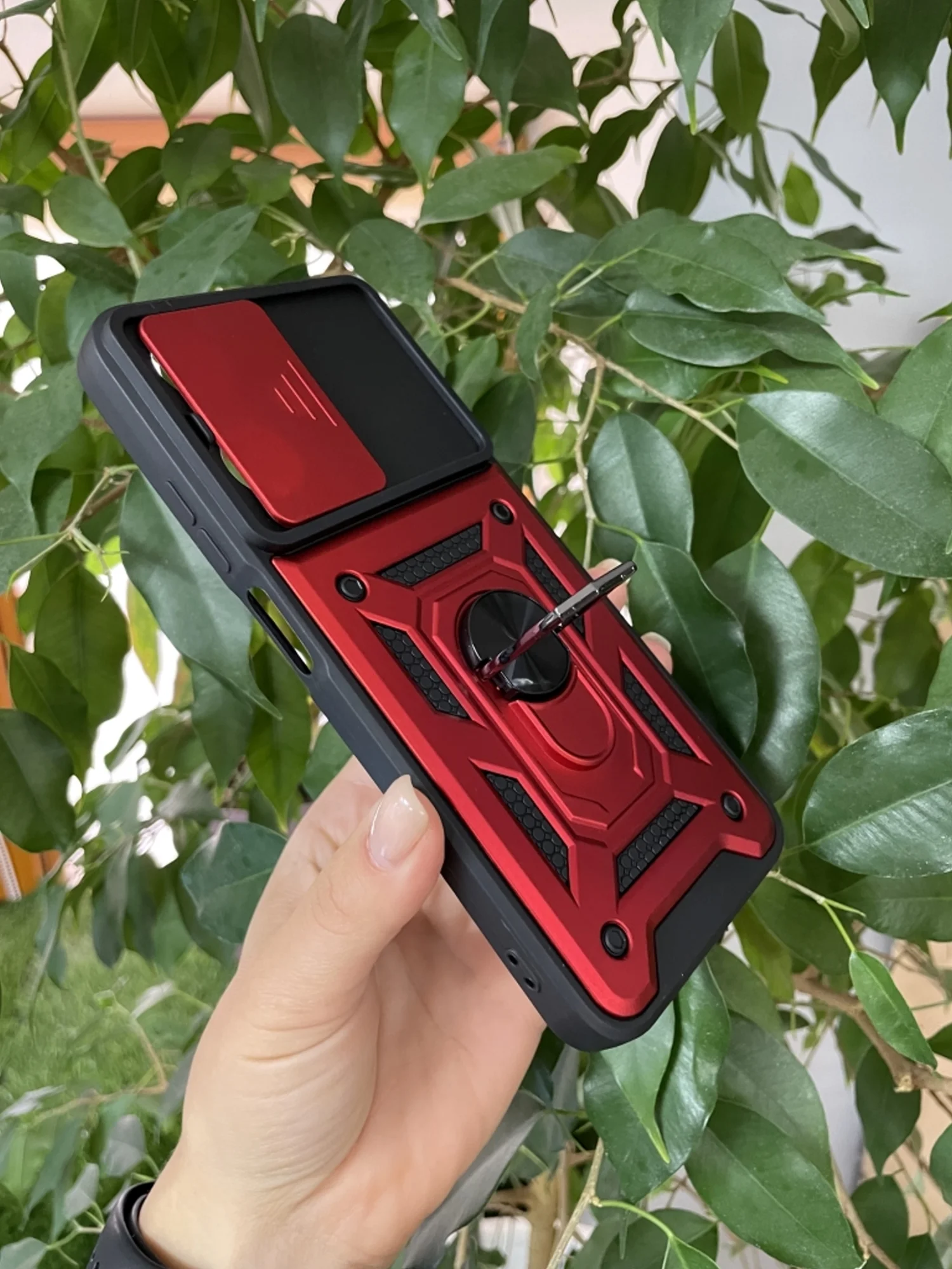 Красный чехол противоударный armors для Infinix Hot 30 Play/Инфиникс Хот 30 Плей с защитой камеры