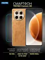 Коричневый смартфон TECNO Camon 30 8/256 ГБ
