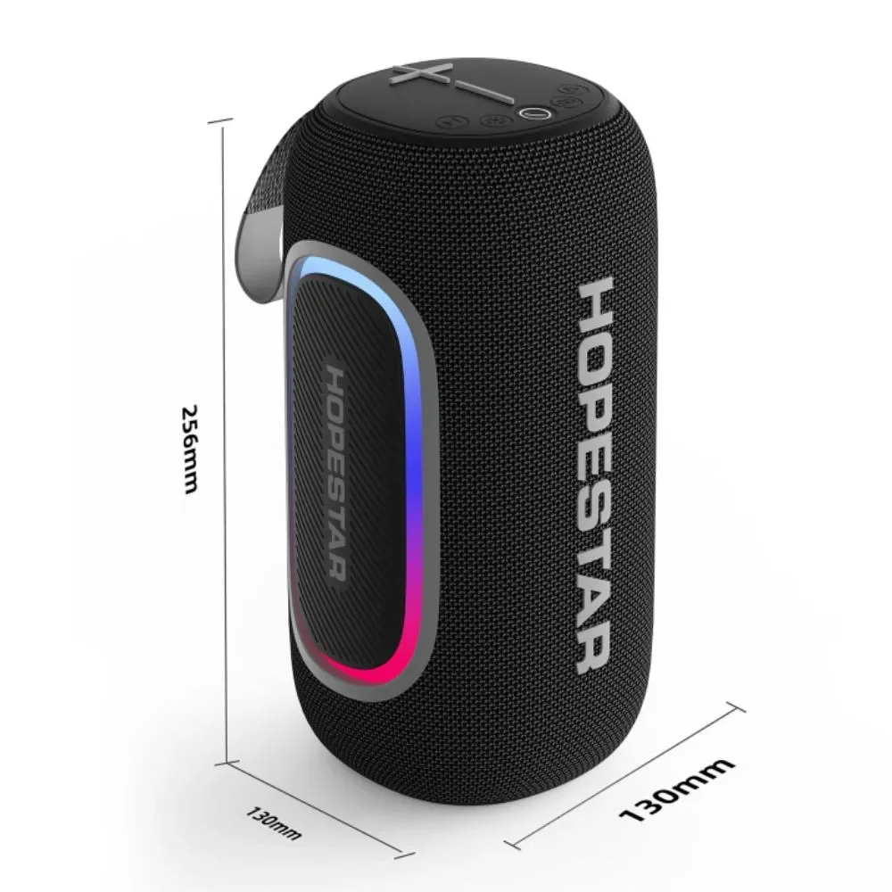 Оранжевый портативная Bluetooth колонка HOPESTAR P65Pro - 50W с RGB подсветкой, TWS,  Premium
