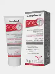 Восстанавливающий крем-уход для лица  Compliment SOS+ "Насыщение и питание", 3 в 1, 50 мл
